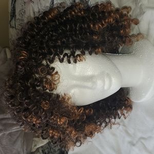 New Curly with blond highlights Wig